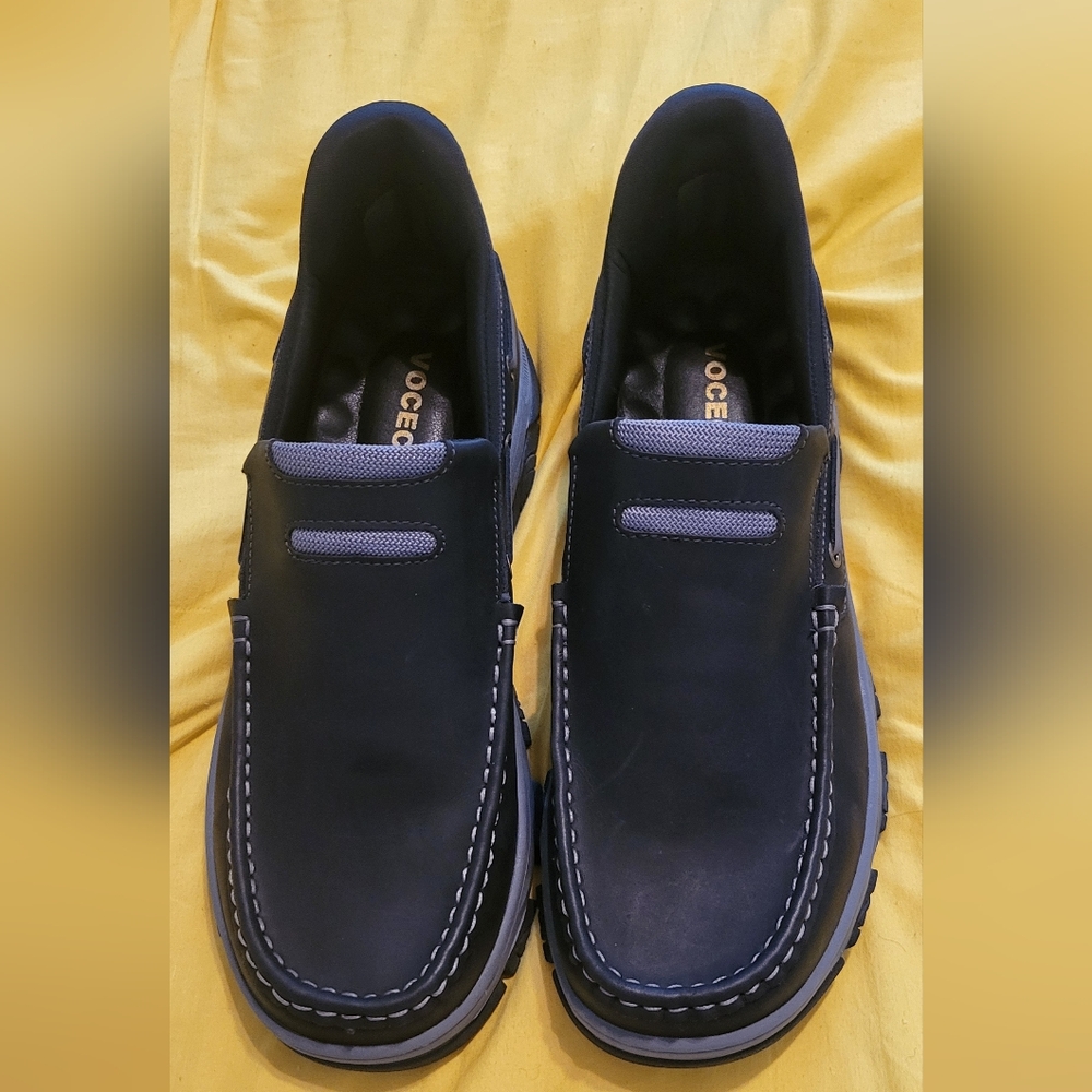 VOCECO Men's Black Slip-On Shoes